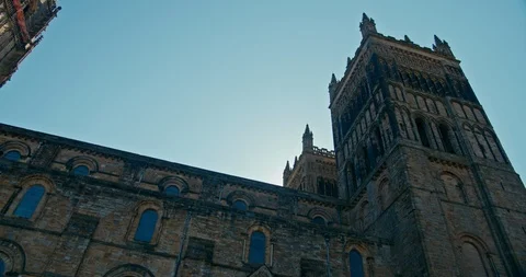 Durham Cathedral from below 库存影片 106822382