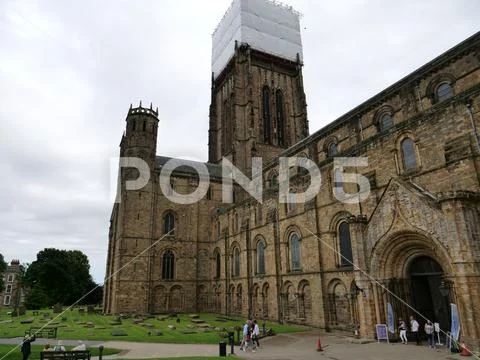 Durham Cathedral, north east england, built 1093, norman architecture Stock Photos