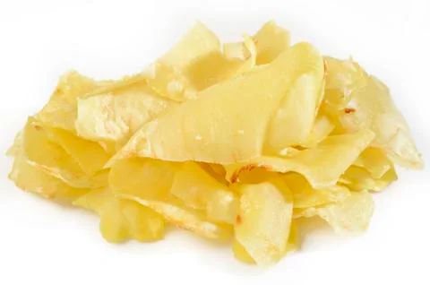 Durian chips on white background Stock Photos