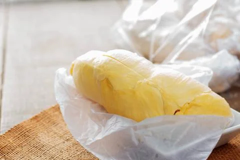 Durian in a dish. Stock-Fotos