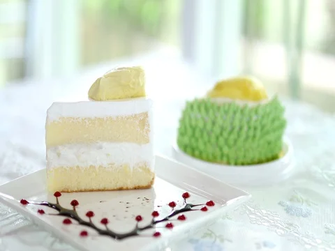 Durian fruit cake Stock Footage 76636362