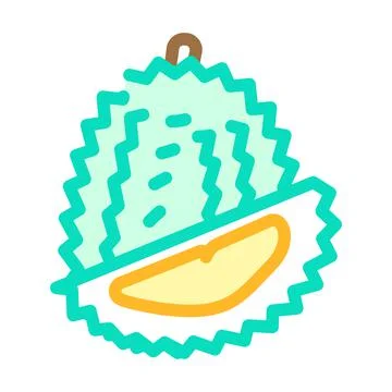 Durian fruit color icon vector illustration Stock Illustration