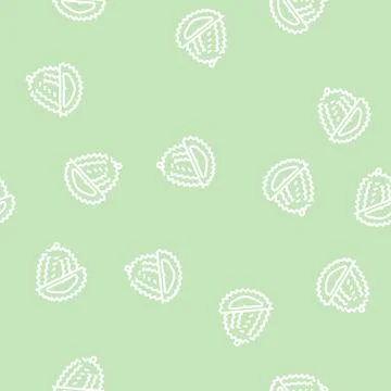Durian fruit line vector seamless pattern イラスト素材