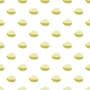 Durian fruit pulp repeating seamless pattern background 库存插图
