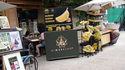Durian store at Bukit Bintang Stock Footage 277293079