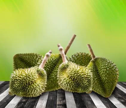 Durian, Thai King fruit withe green design 库存照片