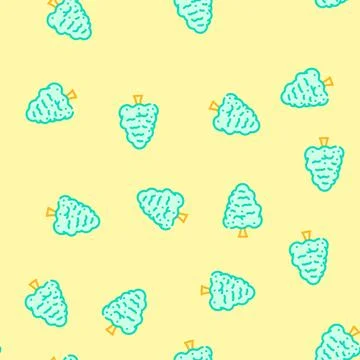 Durian tree jungle amazon vector seamless pattern Stock Illustration