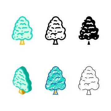 Durian tree jungle edition amazon color icon vector 스톡 일러스트
