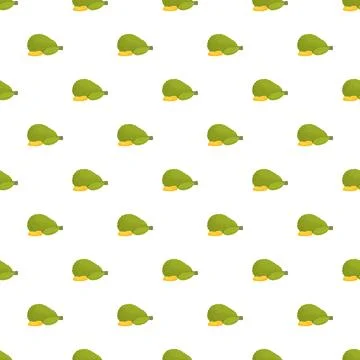 Durian tropical fruit pattern on white background Illustrazione stock