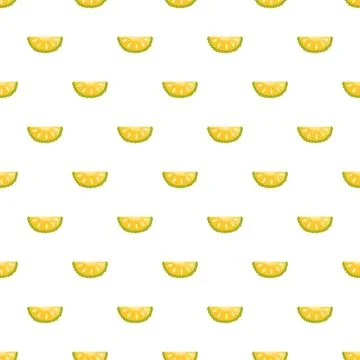 Durian tropical fruit slice seamless pattern background Stock Illustration