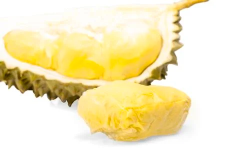 Durian on white background Stock Photos