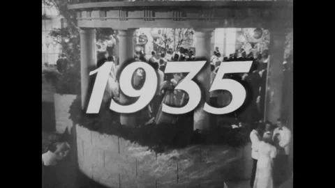 During the celebration, news Mussolini attack on Ethiopia came in focus -1935 Stock Footage 83713464