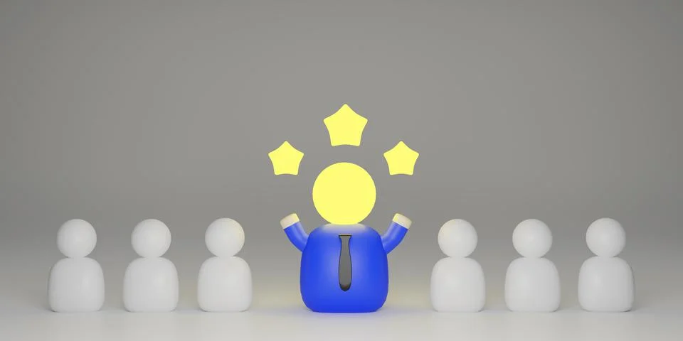 During a job interview, HR managers look for a good new employee. 3D job Stock Illustration
