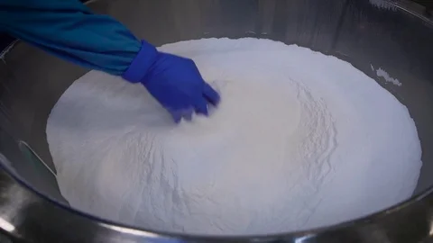 During the manufacturing process at a chemical plant control kompanentov purity Stock Footage