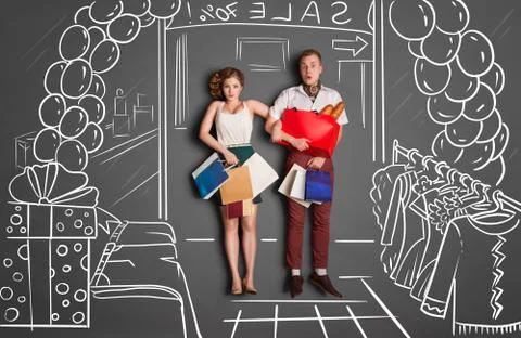 During sales. Stock Photos