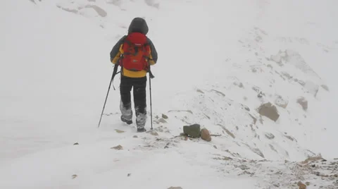 During a snow storm Stock Footage 35544583