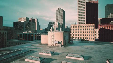 During sunrise the rooftops of Manhattan 스톡 일러스트