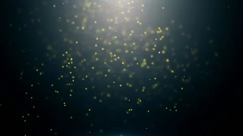 Durk abstract background with yellow floating dots Stock Footage 143919595