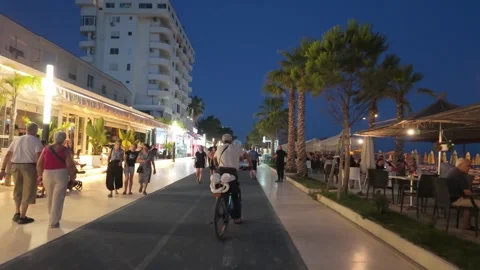 Durres night walk Video stock 313557821