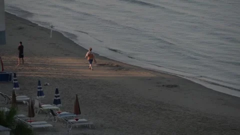 Durres sunrise walk Video stock 313558245