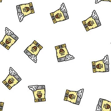 Durum flour bag vector seamless pattern イラスト素材