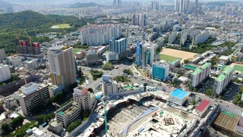 Duryu Intersection Traffic in Naedang dong, Seo gu, Daegu city, Gyeongsangbu Vídeo Stock 218339405