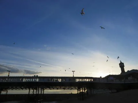 Dusk above the Pier Stock Photos