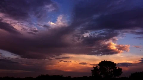 Dusk and Moon Time Lapse (2160p 29.97) Stock Footage 95549599