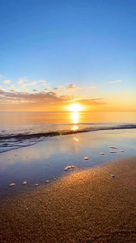 Dusk on the beach has taught me what it means to be sincere Stock Footage 231923730
