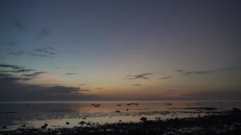 Dusk at at the Beach HLG Stock Footage 246851192