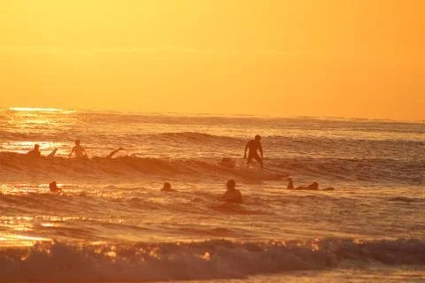Dusk at the Beach 스톡 사진