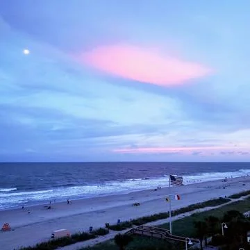 Dusk At Beach Foto stock