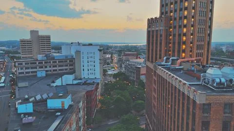 Dusk begins to Settle - Syracuse, NY Foto stock