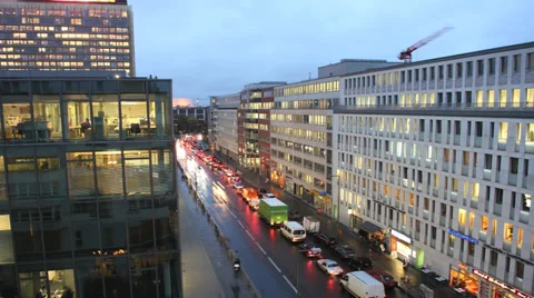 Dusk in Berlin Stock Footage 39940977