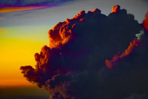 Dusk on the clouds Stock Photos