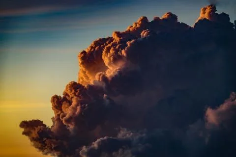 Dusk on the clouds Stock Photos