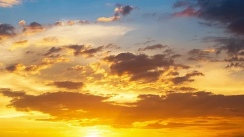 Dusk clouds sky - time lapse Stock Footage 93244813