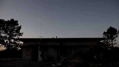 Dusk at construction site Stock Footage 95110284