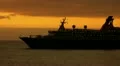 dusk cruise ship 3/4 HD Footage