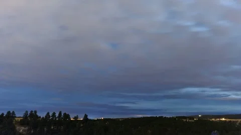 Dusk to Dawn Night Clouds Stock Footage 54743430
