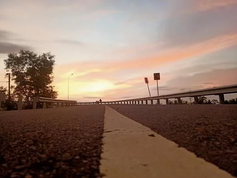 Dusk at a dead end Foto stock