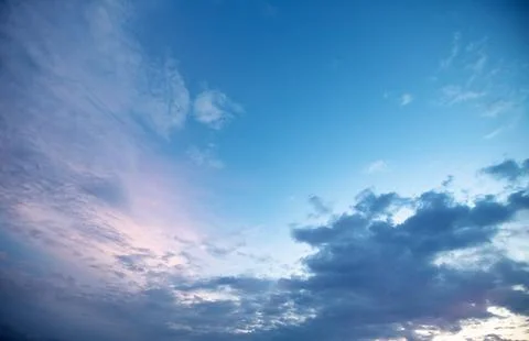 Dusk Delight: A Breathtaking Glimpse of the Evening Sky Stock Photos