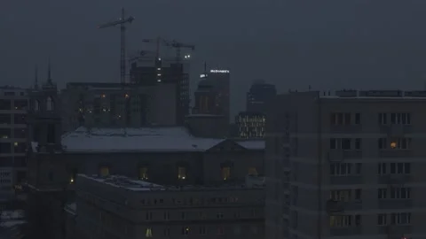 Dusk in downtown Stock Footage 148168052