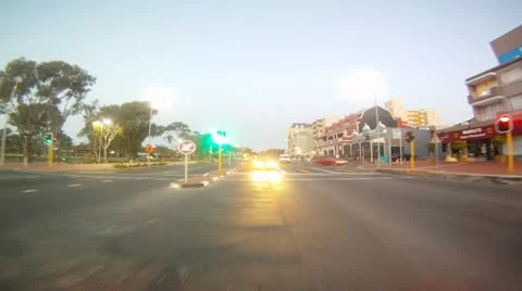 Dusk Drive Cape Town De Waterkant to Seapoint Stock Footage 10728633