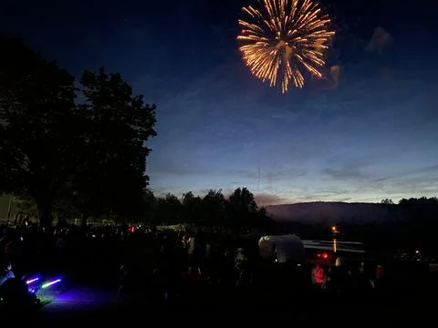 Dusk Fireworks Foto stock