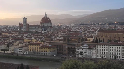 Dusk in Florence Vídeo Stock 107567695