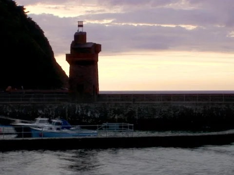 Dusk Harbor Stock Footage 489826