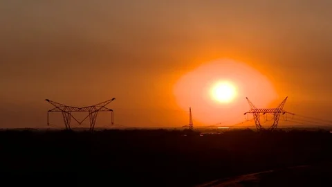 Dusk on the horizon Video stock 81416672