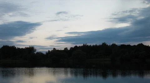 Dusk on the lake Stock-Footage 51440480
