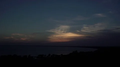 Dusk On The Lake - Handheld Stock Footage 71593319